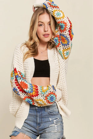 Crochet Sleeve Cardigan