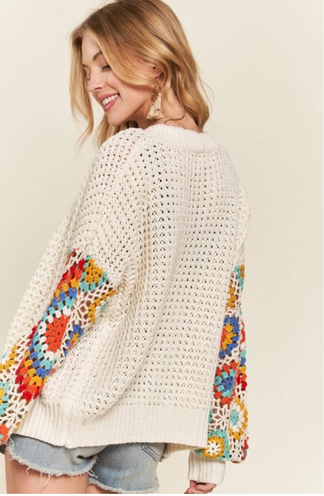 Crochet Sleeve Cardigan