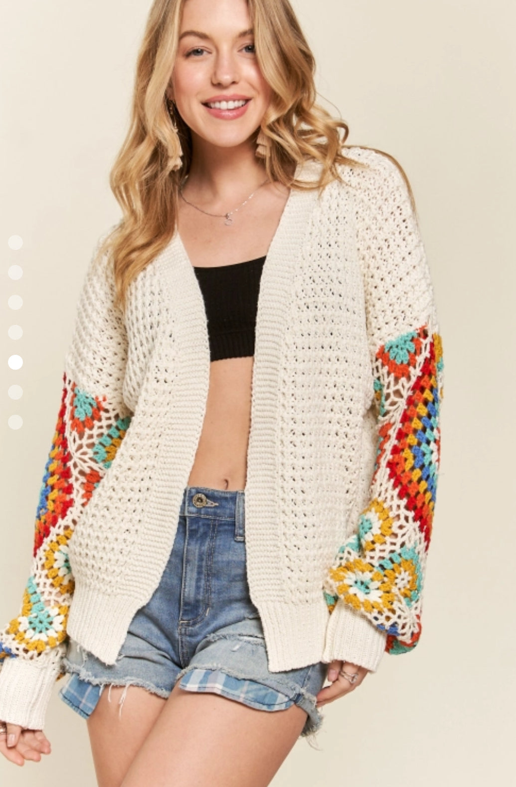 Crochet Sleeve Cardigan