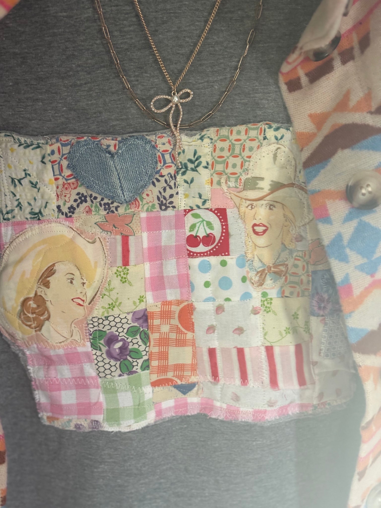 Vintage Cowgirls Patchwork Tee