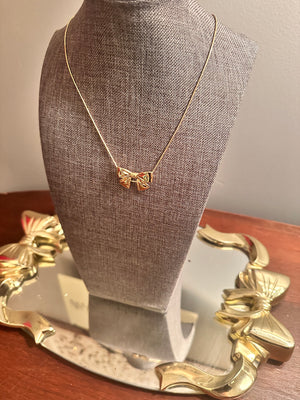 Puff Bow Necklace