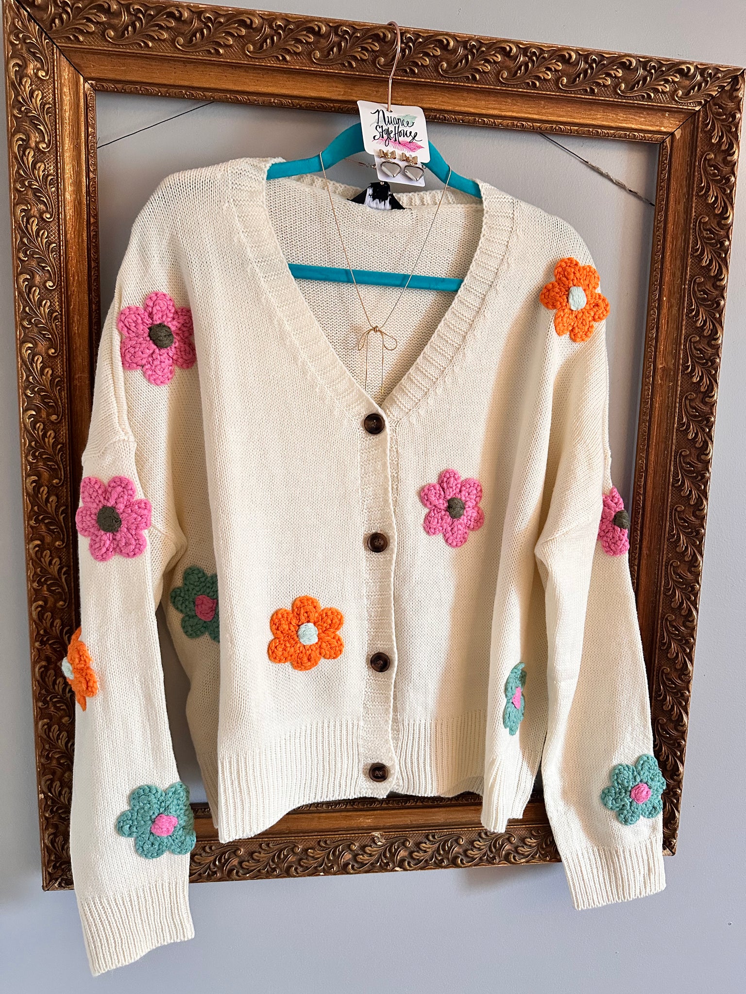 Crochet Flowers Cardigan