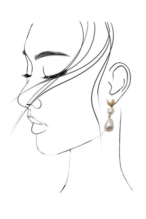 Pearl Heart Earrings