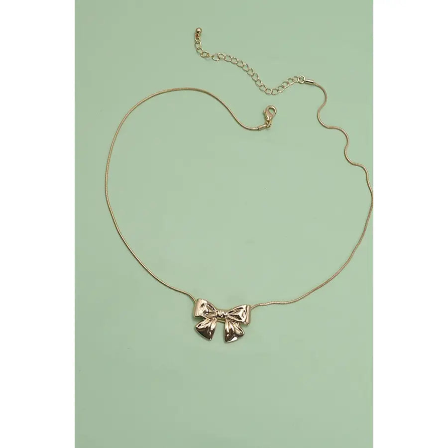 Puff Bow Necklace