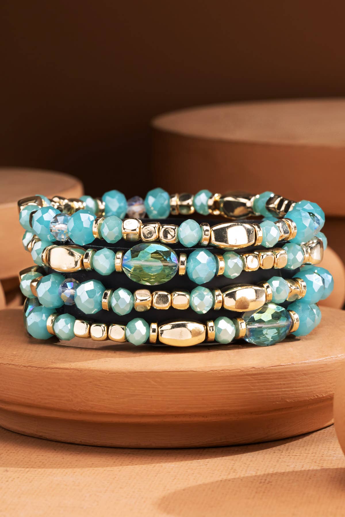 Colorful 4-Strand Stretch Bracelet