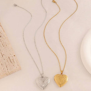 18K Heart Locket Necklace