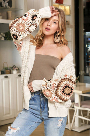 Crochet Sleeve Cardigan