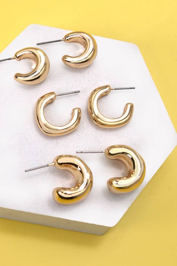Bubbly Huggie Hoops