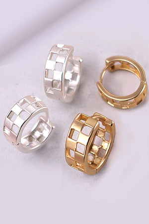 Checker Hoop Earrings