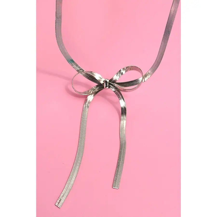 Herringbone Bow Necklace