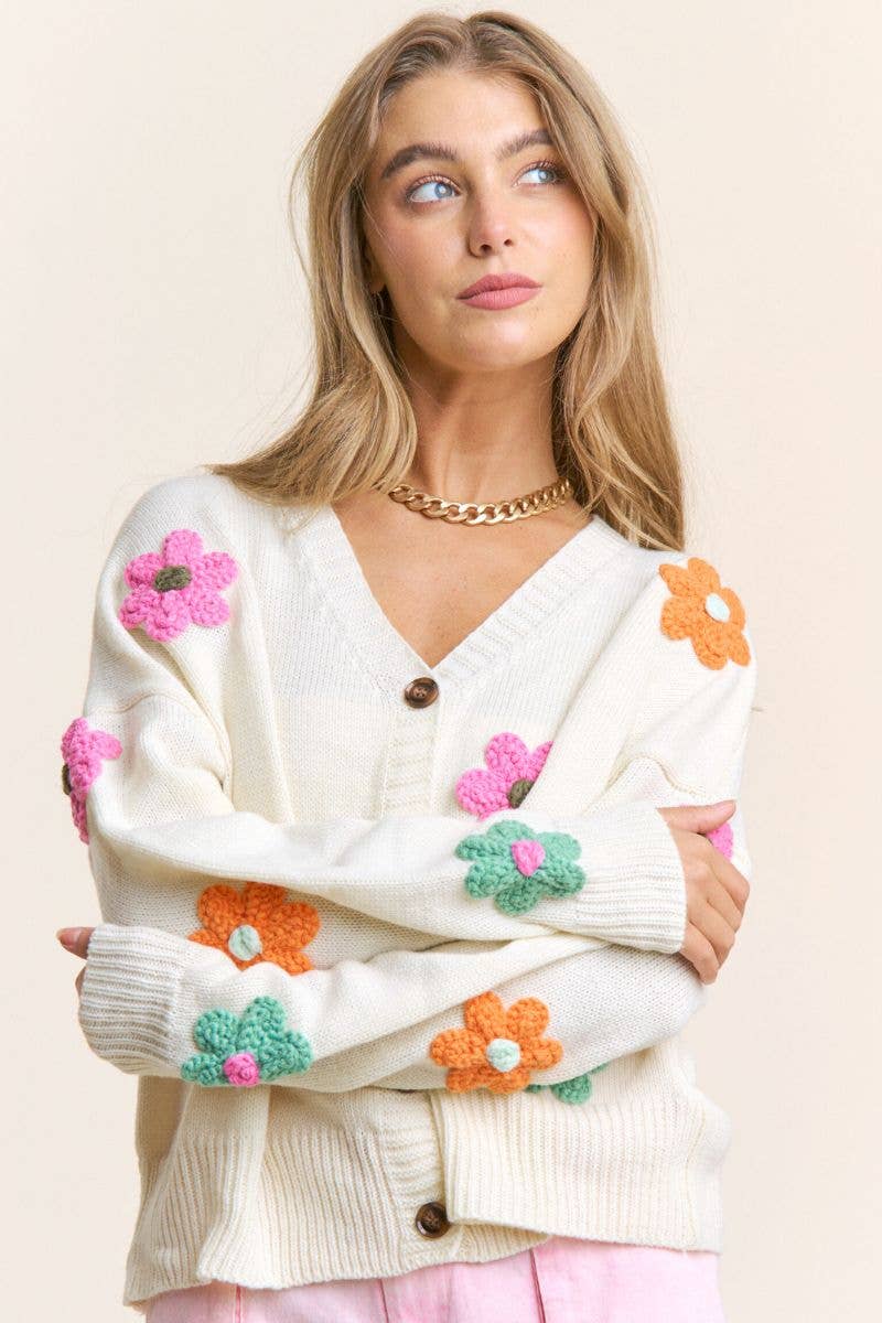 Crochet Flower Cardigan