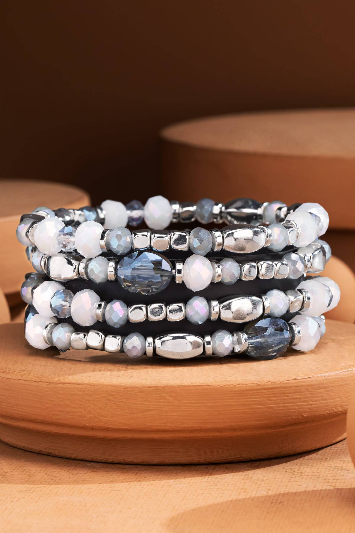 Colorful 4-Strand Stretch Bracelet