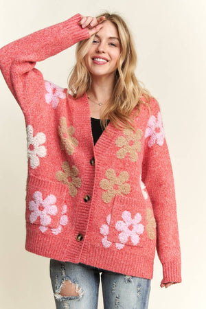 Floral Button Down Cardigan