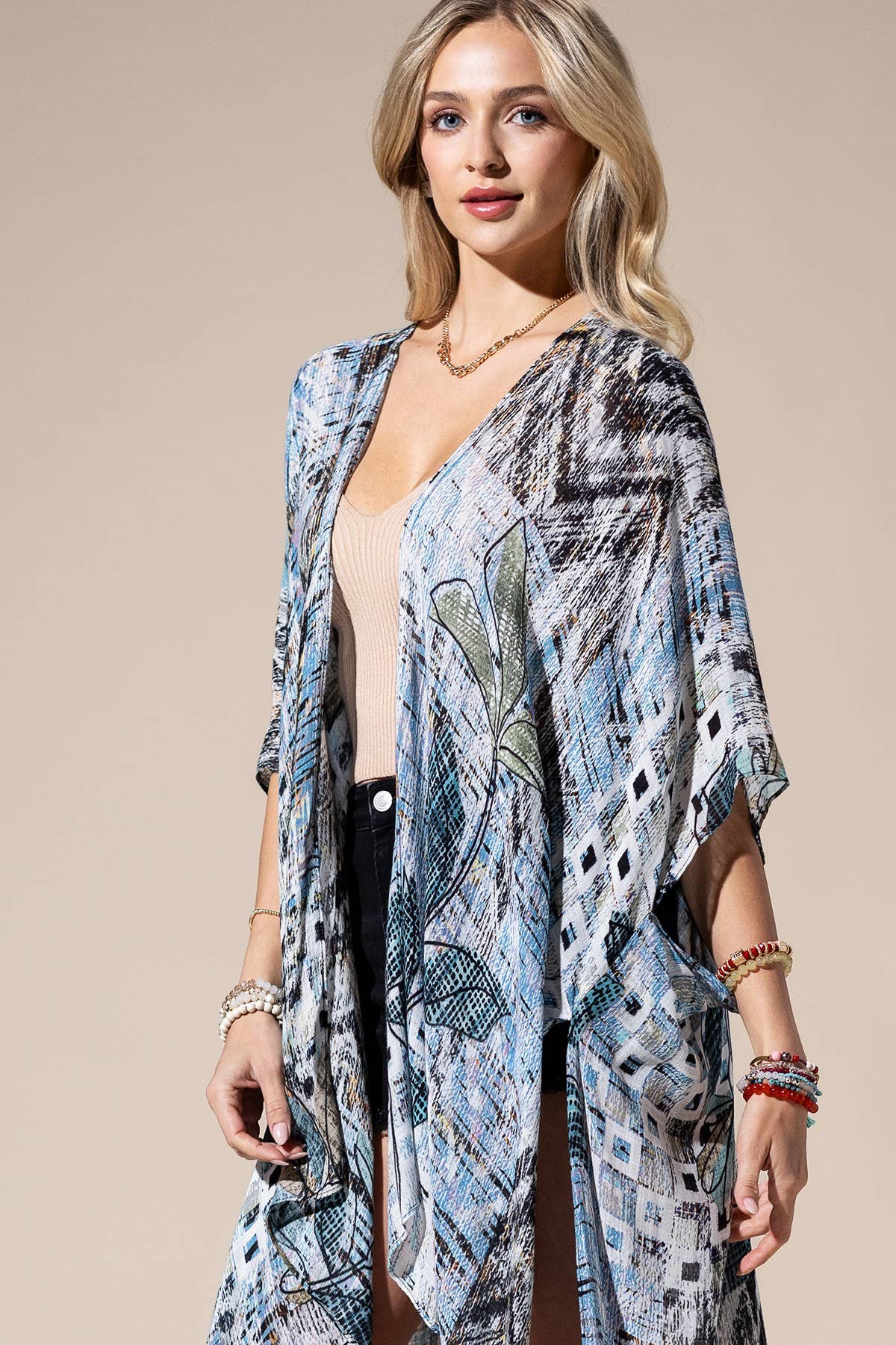 Denim Multi Kimono