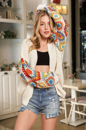 Crochet Sleeve Cardigan