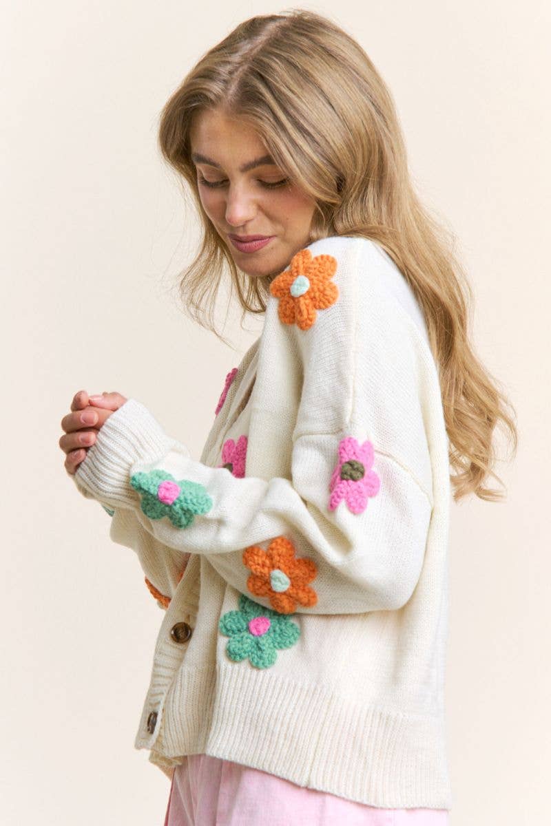 Crochet Flower Cardigan