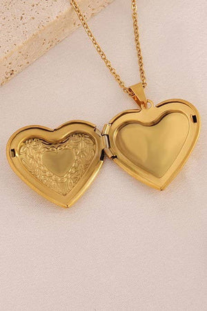 18K Heart Locket Necklace