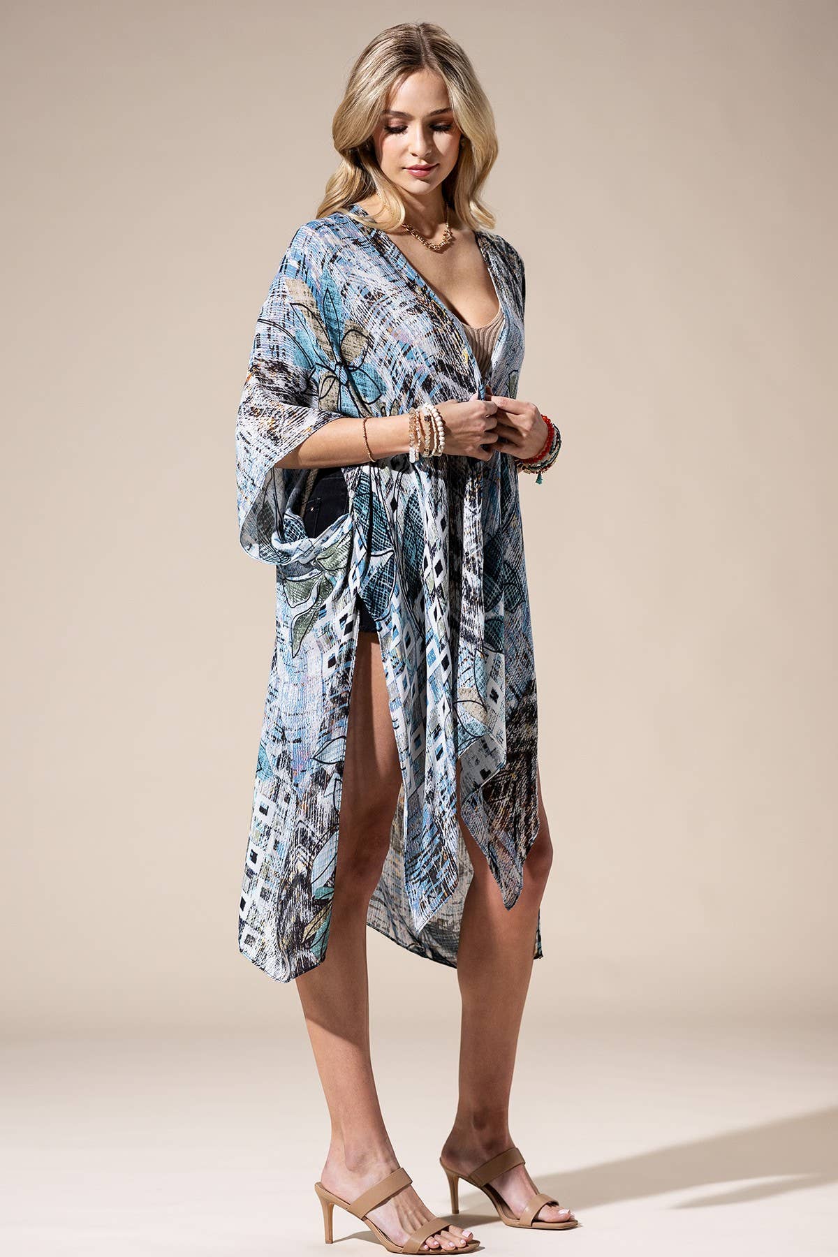 Denim Multi Kimono