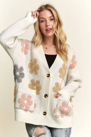 Floral Button Down Cardigan