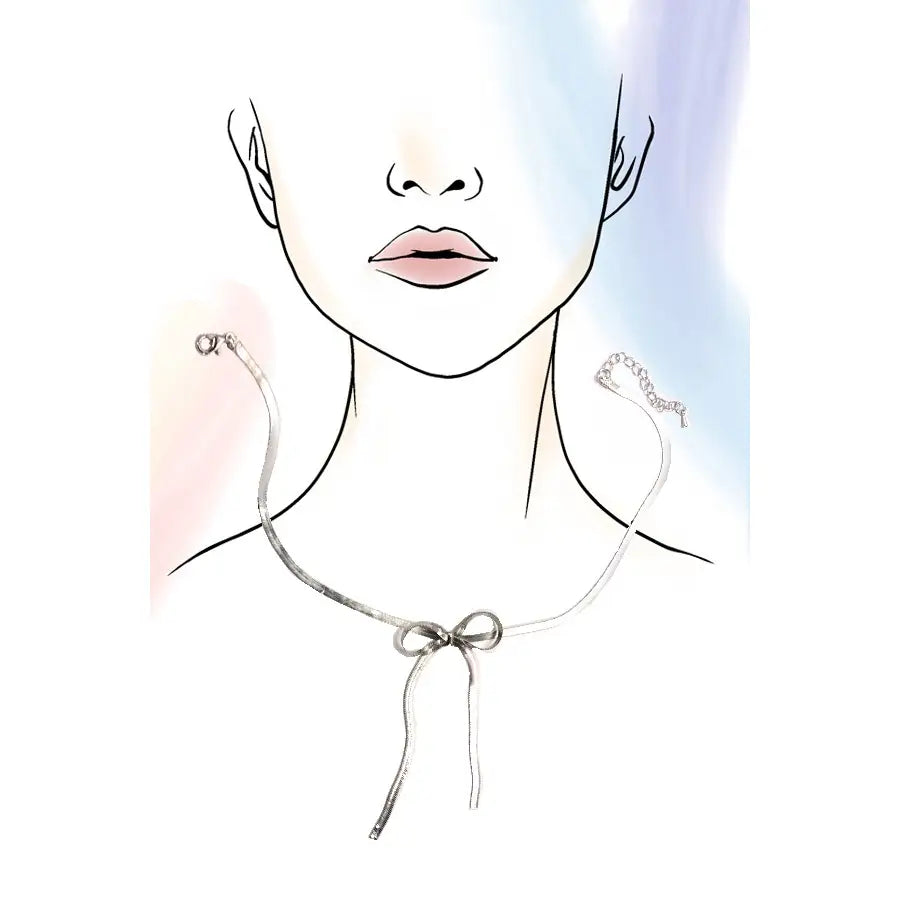 Herringbone Bow Necklace