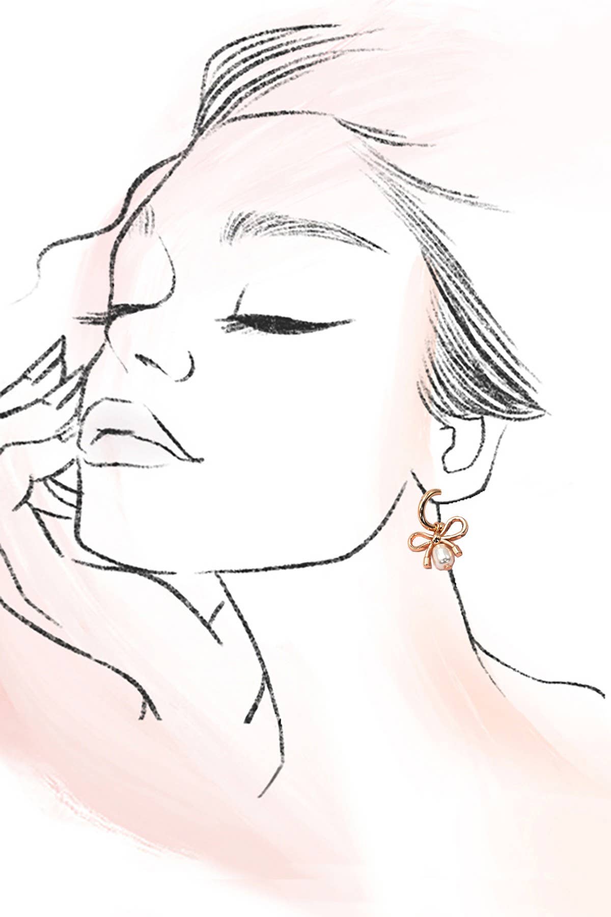 Bow Pearl Drop Earrings