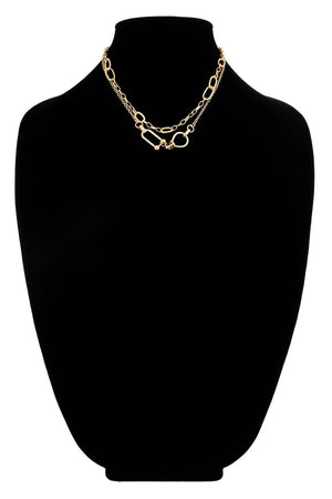 Double Layer Oval Chain Link Necklace