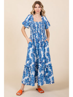 Blue Belle Floral Dress