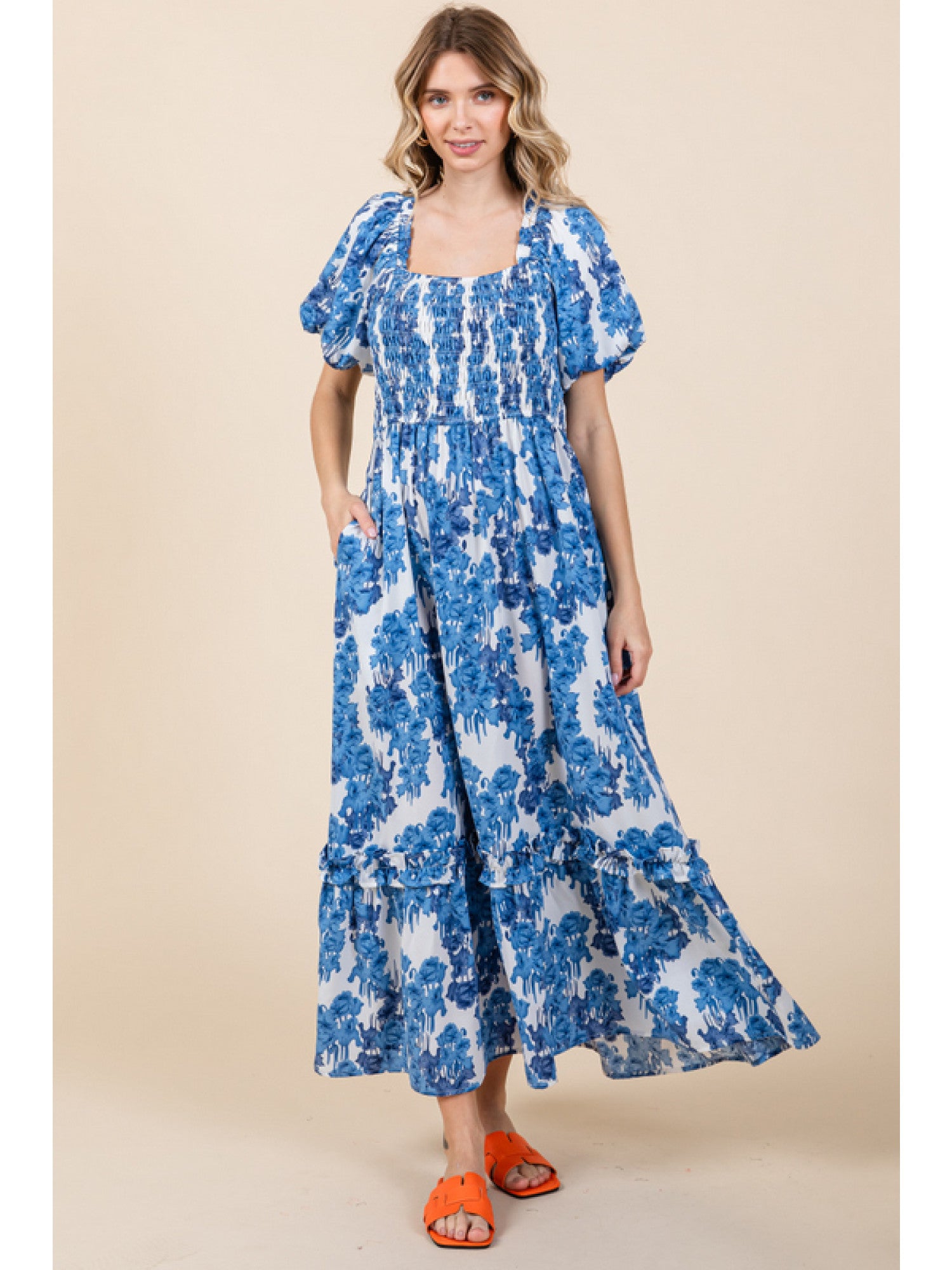 Blue Belle Floral Dress