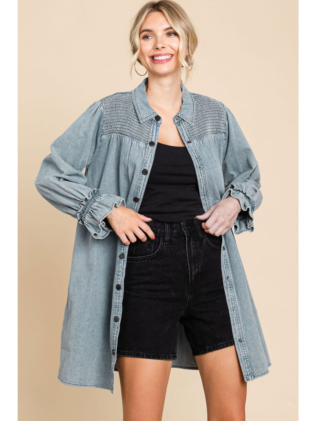 Melana Denim Shirt Dress