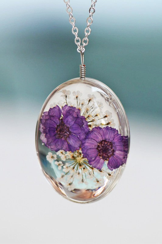 Glass Flowers Necklace